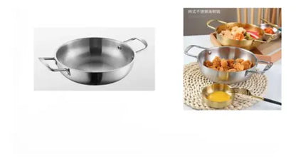 Sartén Coreana De Acero Inoxidable 18cm Con Dos Orejas Acero Inoxidable