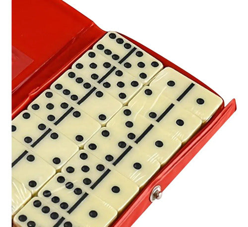 Juego De Seis Dominó Doble Juego De Bloques Clásicos Rojo