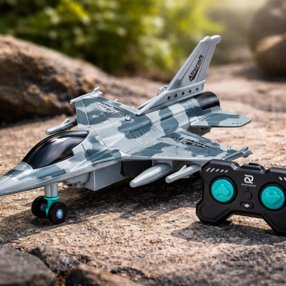 Avion F16 Combate Juguete Con Control Remoto Blanco