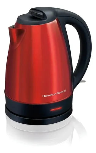 Hervidor Hamilton Beach Acero Inoxidable 1,7 L Rojo Rojo