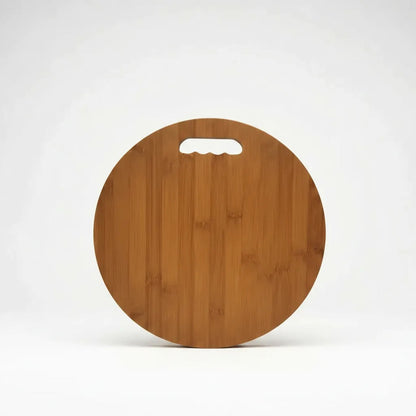 Tabla Para Picar Y Cortar De Madera Circular 32cm Liso Lisa Bambú