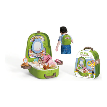 Juguete Set De Cuidado De Mascotas 2 En 1 Mochila
