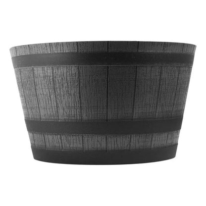 Macetero Look Barril 44×26cm Negro