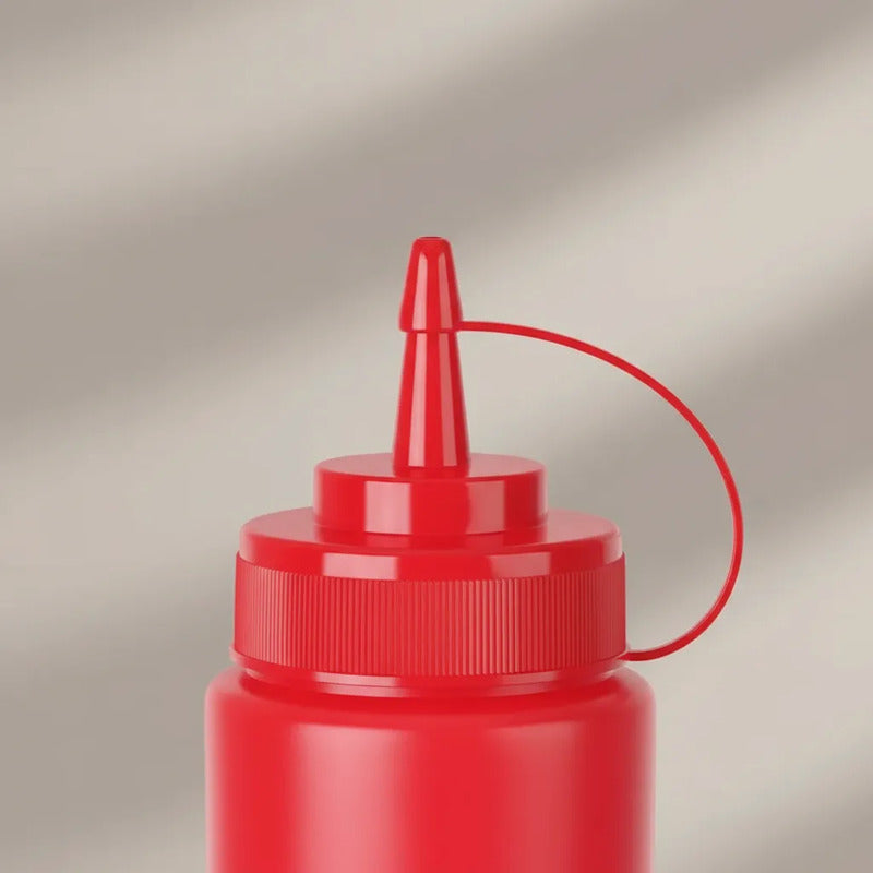Pack 2 Dispensador Salsas Kétchup Mayonesa Ají 700ml Rojo-amarillo