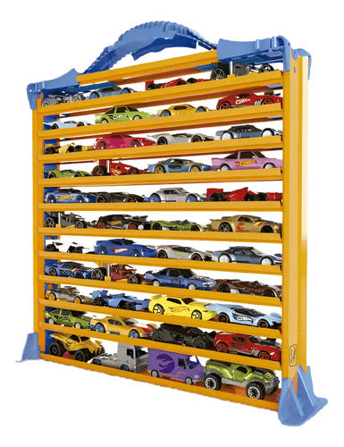 Car Case Para 44 Carros Rack & Track-24 Estuche Organizador Color Naranja
