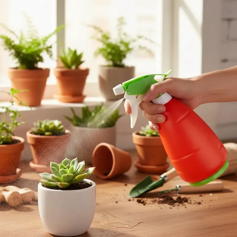 Botella Spray Plástico Con Dosificador 400ml Rojo