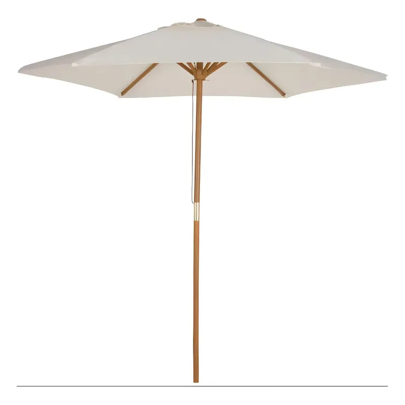Quitasol Madera 2.5x2.25 Metros Blanco Marca Just Home Colle Blanco Liso
