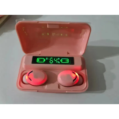 Audífonos Bluetooth Inalámbricos F9-5 Pantalla Táctil Rosa
