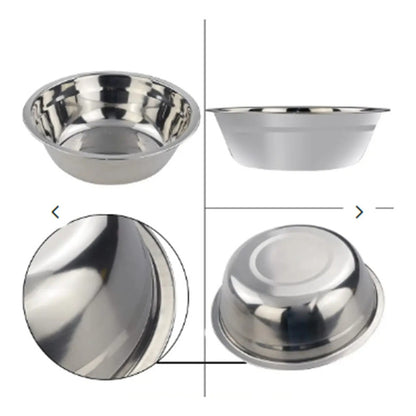 Bowl Profundo Grande En Acero Inoxidable 55cm Reposteria Color Plateado