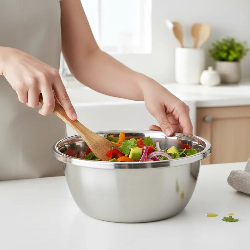 Bowl Tazón Profundo 24cm Acero Inoxidable Cocina Acero Inoxidable