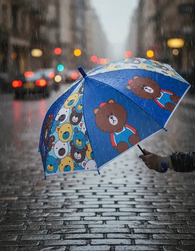 Paraguas Grande Para Niños Resistente Sombrilla Lluvia Sol Varios