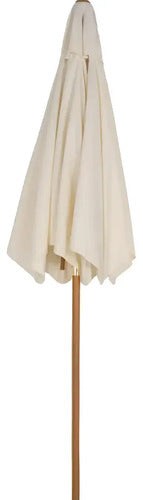 Quitasol Madera 2.5x2.25 Metros Blanco Marca Just Home Colle