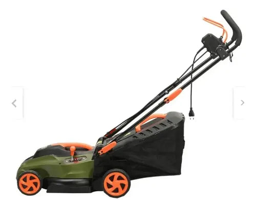 Cortadora De Pasto Eléctrica 1400 W Bauker Verde/naranja