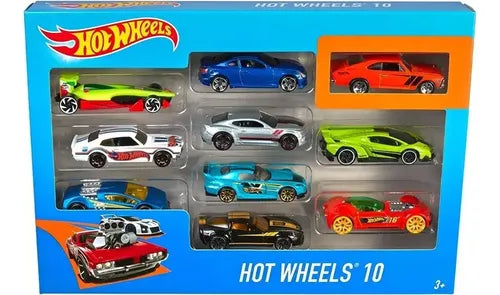 Hot Wheels Pack 10 Autos 1:64 Set Colección Juguete Regalo N Vario