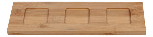 Set De Pocillos Más Tabla De Madera