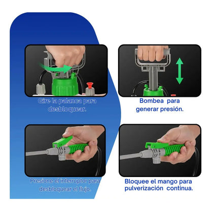 Pulverizador A Presion 5 Litros Fumigador Regadera Jardin Blanco