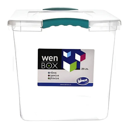 Caja Organizadora 28 Lts Caja Multiusos Transparente Transparente