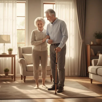 Baston Extensible Plegable Caminar Apoyo Ortopedico Dorado