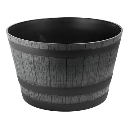 Macetero Look Barril 44×26cm Negro