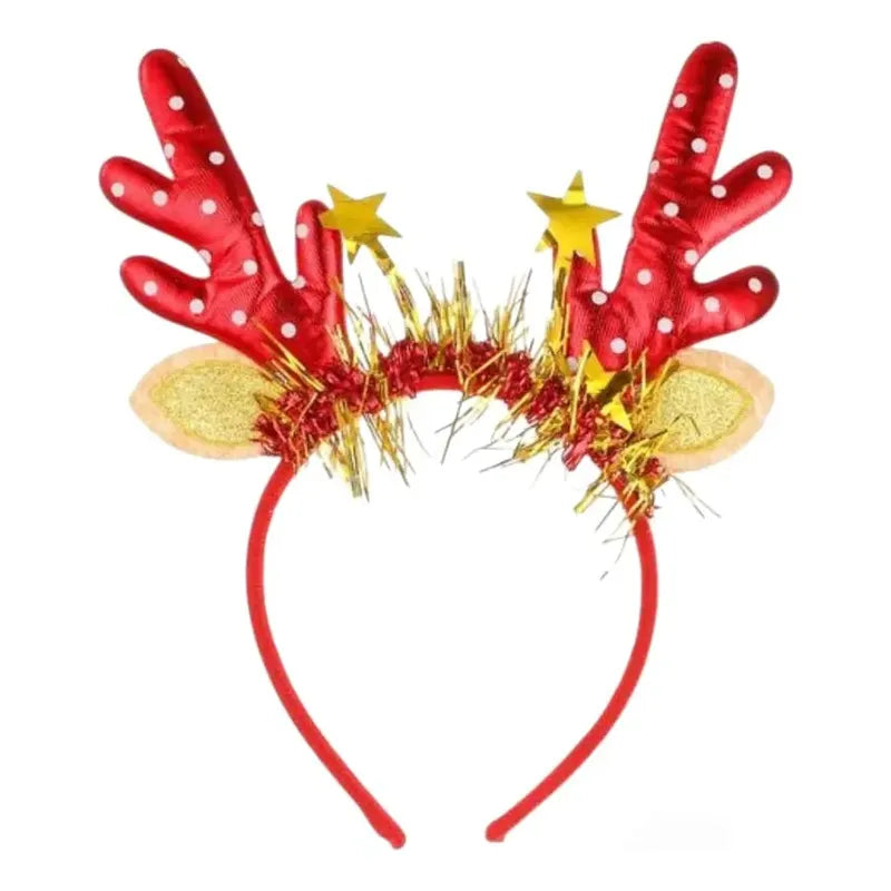 Cintillo Adornos Navideños De 23x11 Cm Rojo
