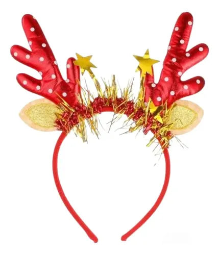 Cintillo Adornos Navideños De 23x11 Cm Rojo