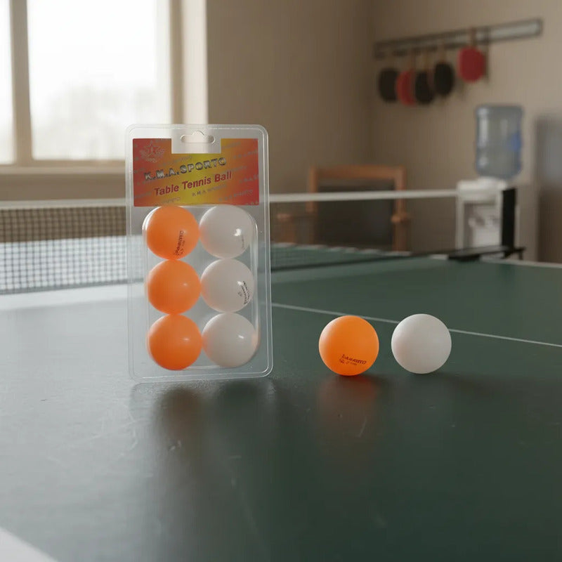 Pack 12 Pelotas De Pin-pon Mesa Tenis Balls Blanco Y Naranja