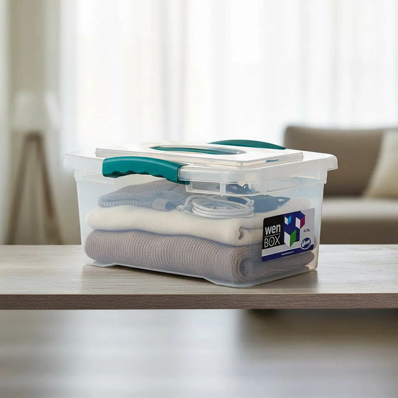 Caja Organizadora De 6 Litros Con Tapa Transparente