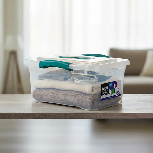 Caja Organizadora De 6 Litros Con Tapa Transparente