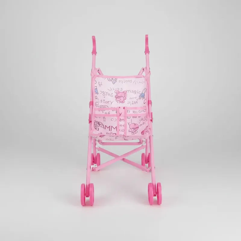 Muñeca Con Coche De Juguete Rosa