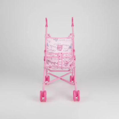 Muñeca Con Coche De Juguete Rosa