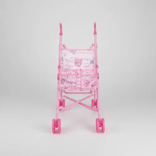 Muñeca Con Coche De Juguete Rosa