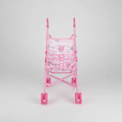 Muñeca Con Coche De Juguete Rosa