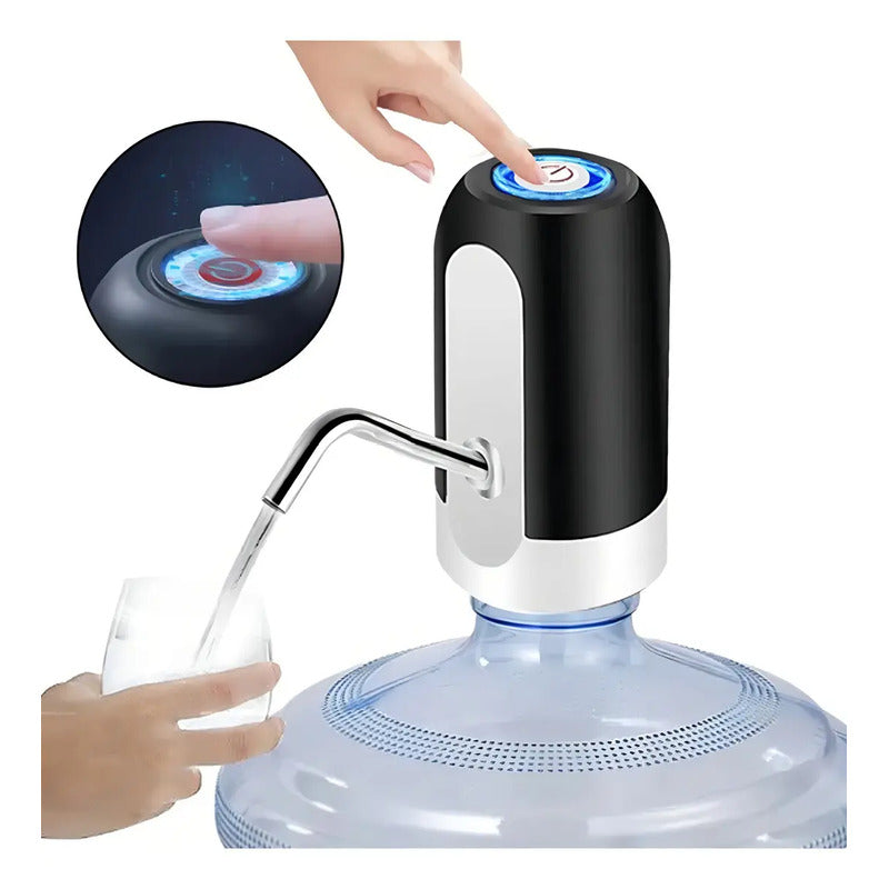 Dispensador Agua Eléctrico Usb Baoma Botellones Portátil Negro