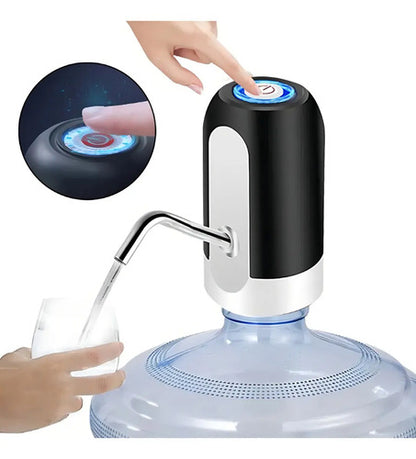 Dispensador Agua Eléctrico Usb Baoma Botellones Portátil Neg Negro