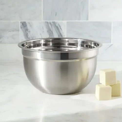 Pack 4 Bowl Acero Inoxidable 28cm Ensaladera Bowl 28x 12,5cm Plateado