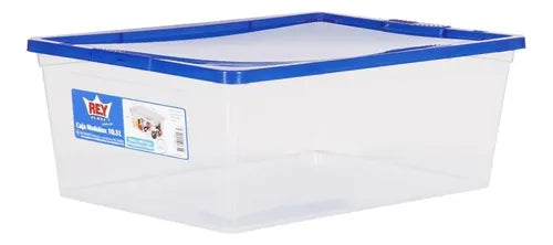 Caja Organizadora 10 Litros Con Tapa Apilable Plástica Multi Blanco