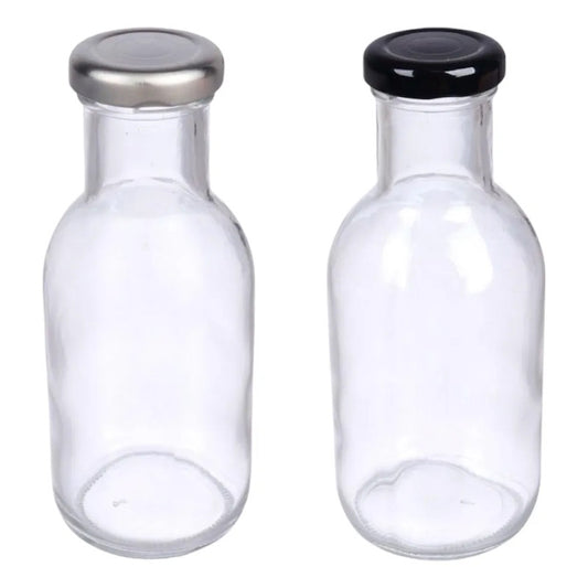 Pack 6 Frascos De Vidrio Para Jugos 250ml Vidrio
