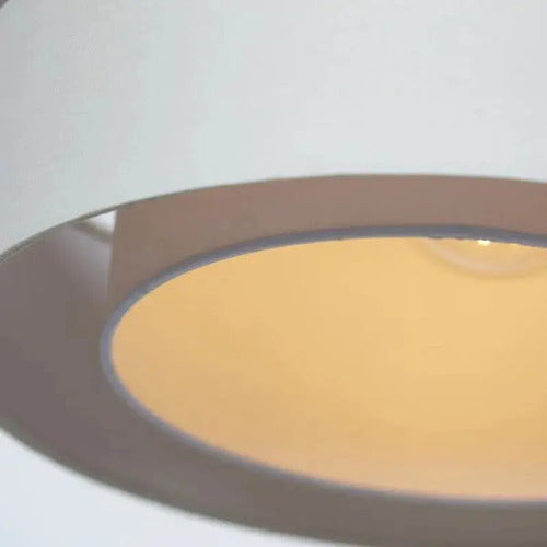 Lámpara De Colgar Tela 1 Luz E27 Beige