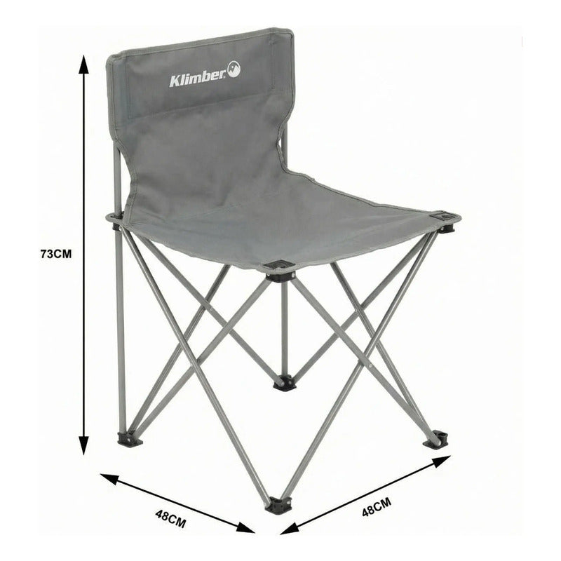 Silla Plegable 48x73x48 Cm Colores Surtidos Gris