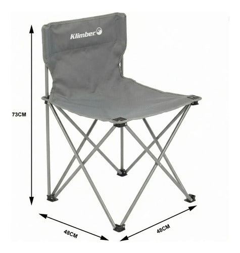 Silla Plegable 48x73x48 Cm Colores Surtidos Gris