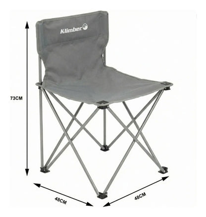 Silla Plegable 48x73x48 Cm Colores Surtidos Gris