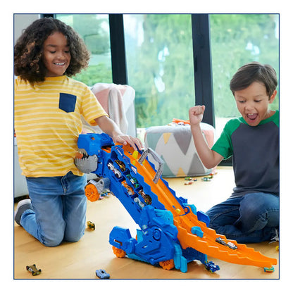 Hot Wheels City Pista De Juguete Súper Remolque De T-rex Color Multicolor