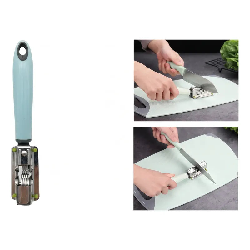 Afilador De Cuchillos Tradicional Acero Inoxidable Verde Menta