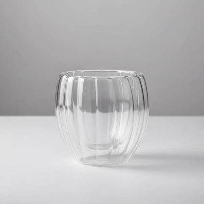 Pack 4 Vasos Vidrio Doble Pared 450ml Bebidas 8cm X 8cm Vidrio