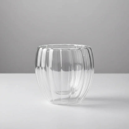 Pack 4 Vasos Vidrio Doble Pared 450ml Bebidas 8cm X 8cm Vidrio
