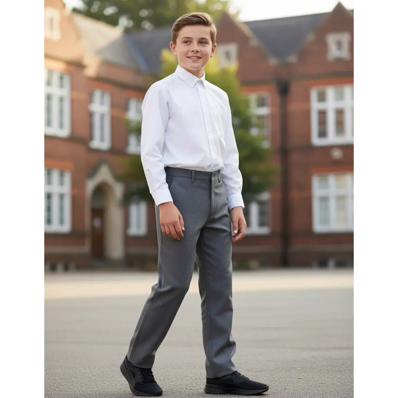 Pantalón Holley Escolar Niño Gris Lisa 16
