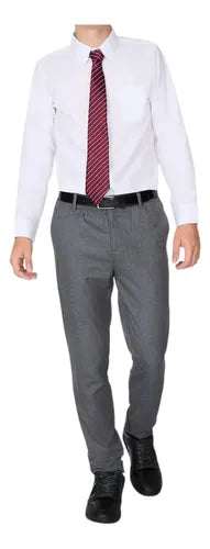 Pack 2 Camisa Escolar Niño Manga Larga Colegio