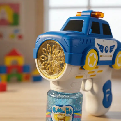 Lanza  Burbujas Police Para Niños Automática Azul
