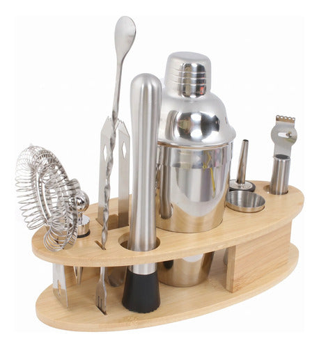 Coctelera Bartender Acero Inoxidable Profesional 550ml Acero Inoxidable/madera