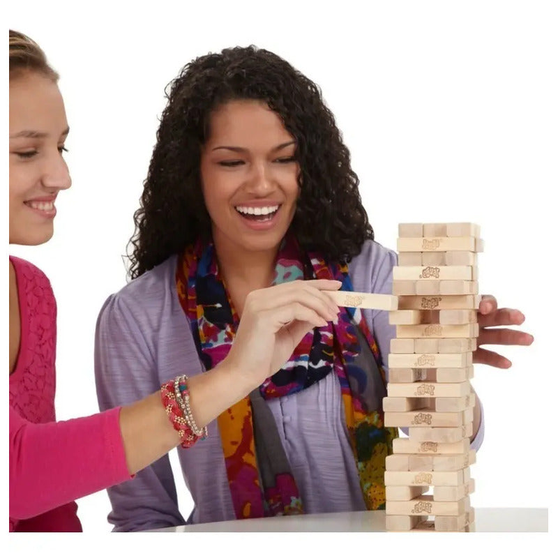 Juego De Mesa Jenga Clásico: Apila Bloques En Torre